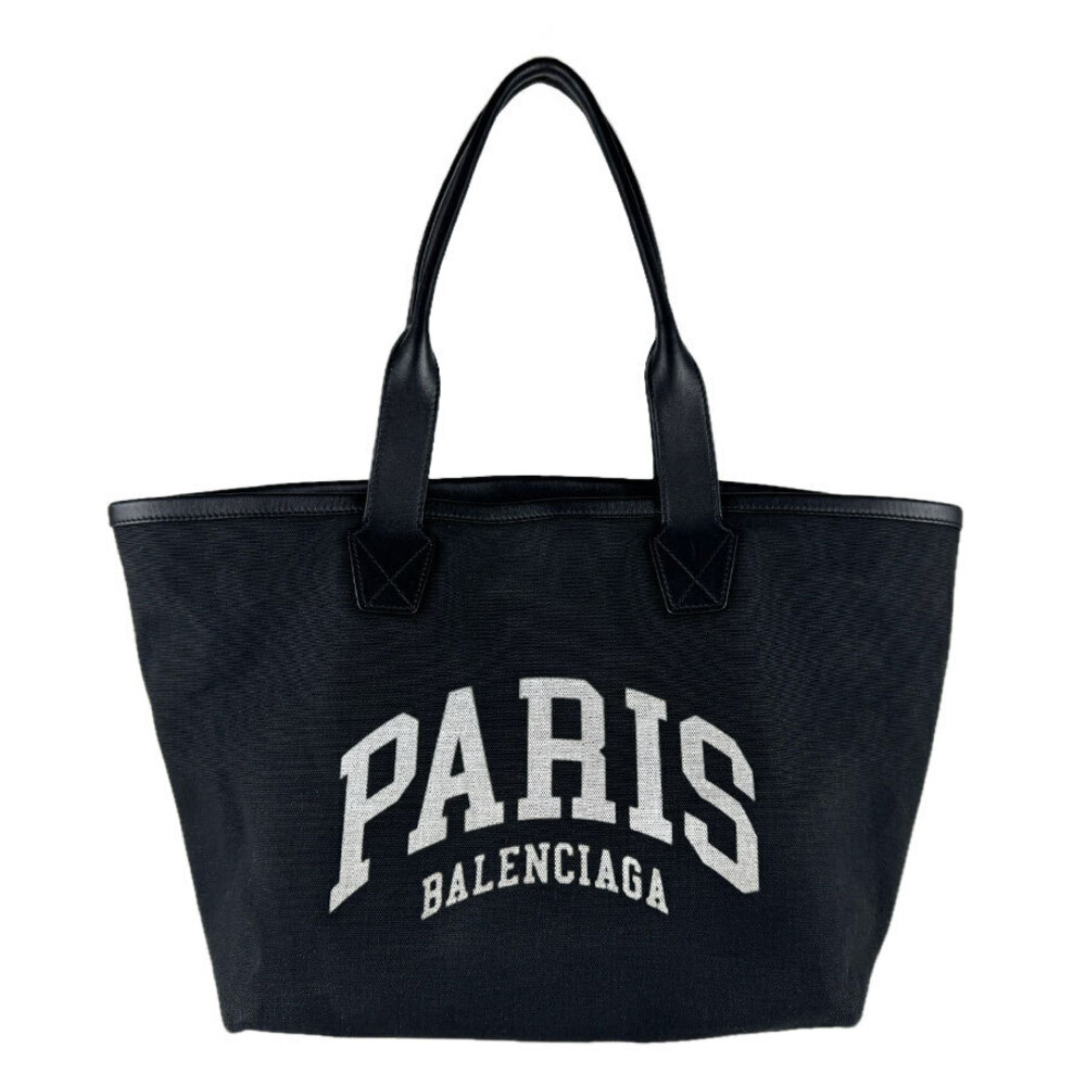 Balenciaga Jumbo Tote Bag Canvas Leather Black